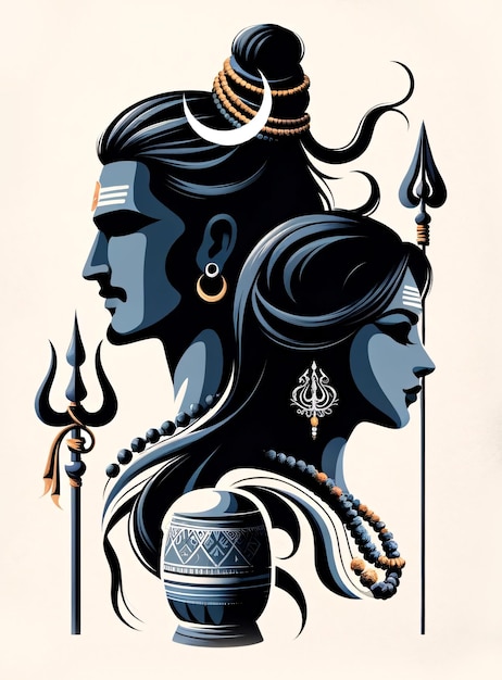 Maha Shivratri Lord Shiva Artwork Ilustracja Mahadeva