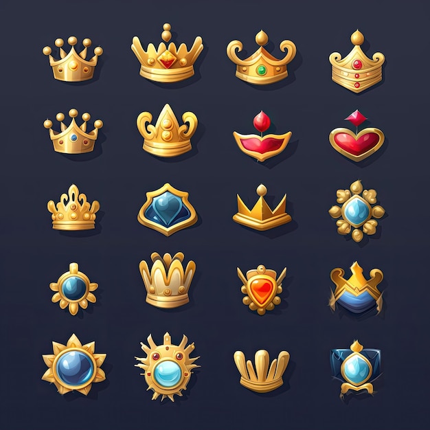 majestatyczna złota korona ai generowane cesarskie królewskie złoto królowa luksusowy majestatyczny złota korona ilustracja