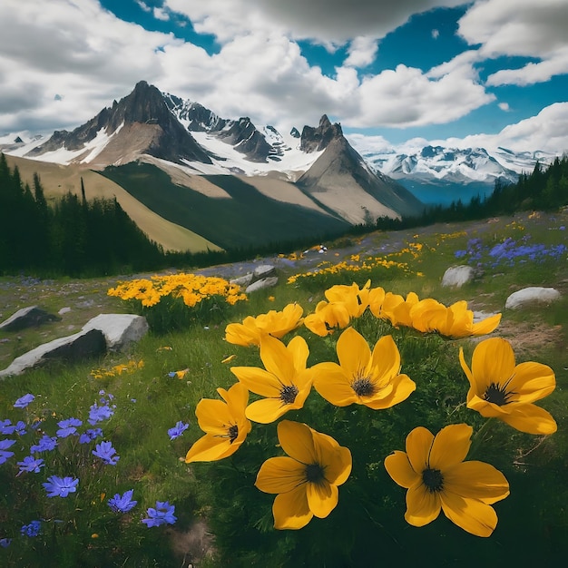 Majestatyczne szczyty górskie zapierające dech w piersiach przyroda krajobraz fotografia Microstock Image