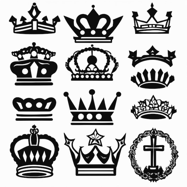 Majestatyczny emblemat korony Królewski symbol doskonałości