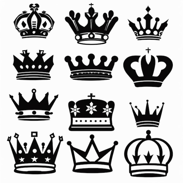 Majestatyczny emblemat korony Królewski symbol doskonałości