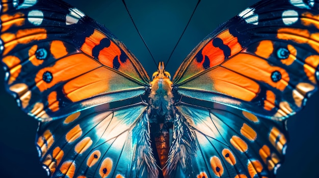 Majestatyczny motyl z tętniącymi życiem skrzydłami