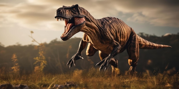 Majestatyczny Tyrannosaurus Rex na pustyni