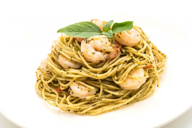 Makaron Spaghetti Z Pesto I Krewetkami