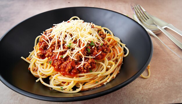 makaron spaghetti z sosem bolońskim