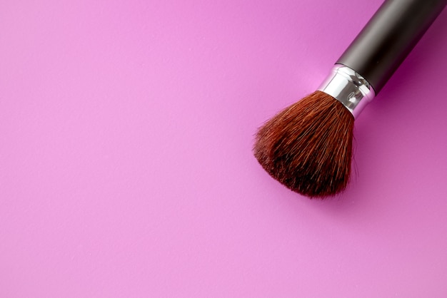 Makeup Muśnięcie Na Różowym Pastelu Papieru Tekstury Tle