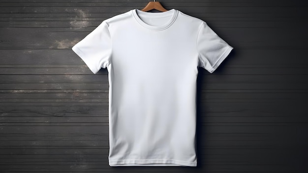 Makieta białej gładkiej koszulki
