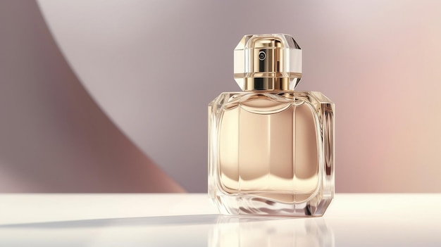 makieta butelki perfum w minimalistycznym stylu