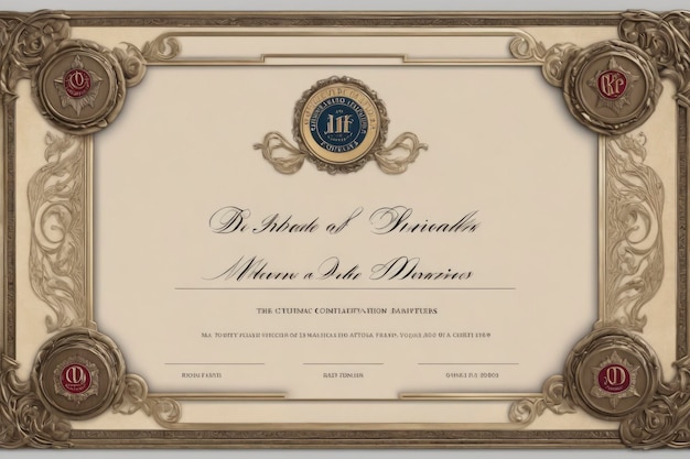 Zdjęcie makieta certyfikatu nagrody