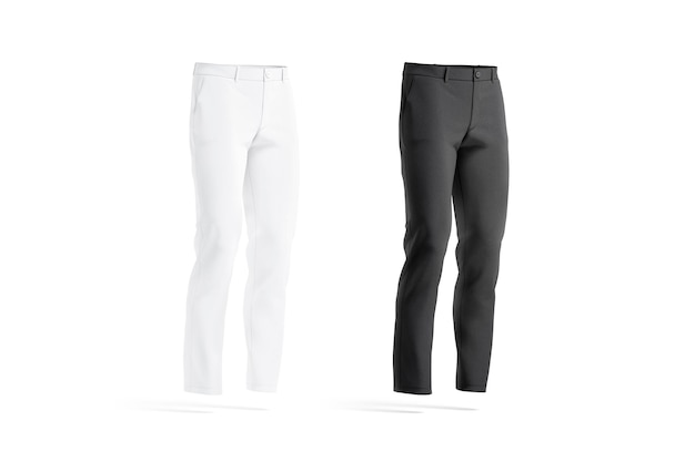 Makieta czarno-białych spodni męskich Makieta męskich spodni lub dresów Bawełniane bryczesy