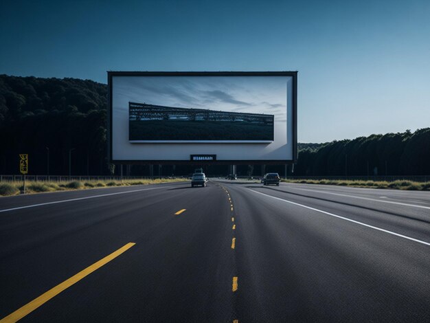 Makieta dużego billboardu i reklama pusty biały billboard