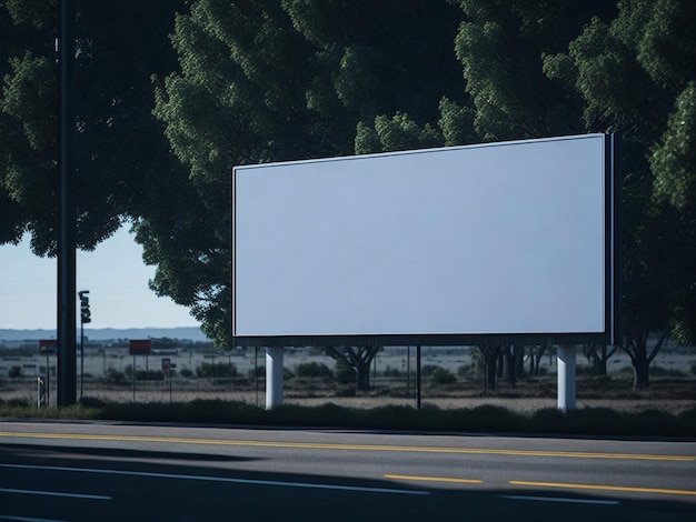 Makieta dużego billboardu i reklama pusty biały billboard