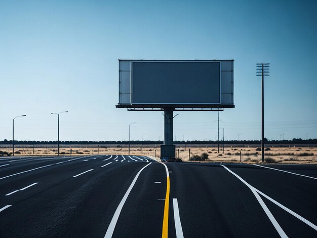 Zdjęcie makieta dużego billboardu i reklama pusty biały billboard