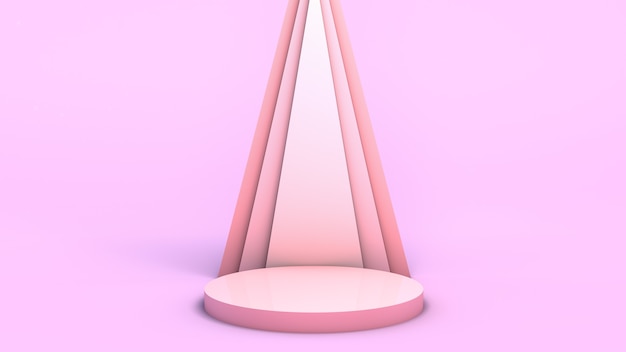 Makieta o geometrycznym kształcie na abstrakcyjnym tle Pusty cokół do wyświetlania produktu renderowania 3D
