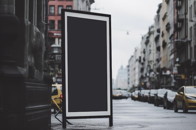 Zdjęcie makieta plakatu tło miasta