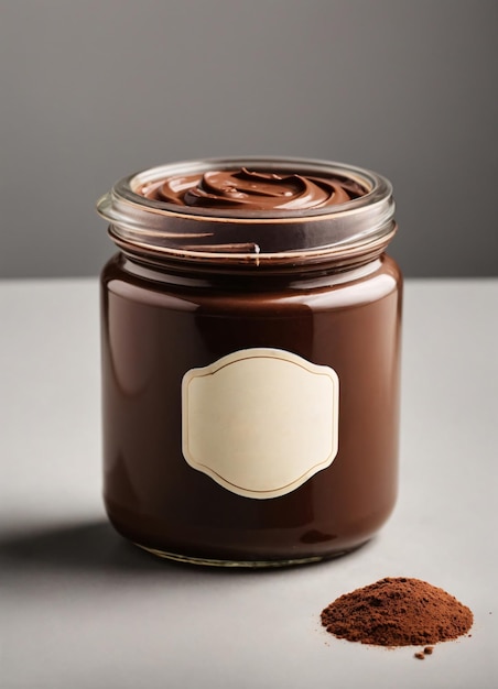 Makieta produktu w postaci słoika z pastą czekoladową