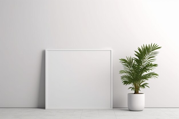 Makieta pustego białego plakatu na minimalistycznym