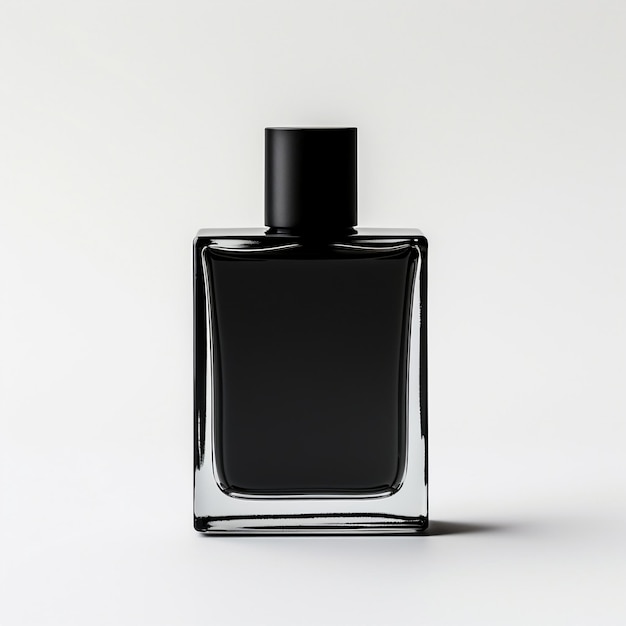 Makieta pustej butelki perfum na czarno