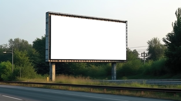 Makieta reklamowa pustego billboardu z miejscem na kopię dla treści tekstowej tablica informacyjna publiczna billboard pusty na plakat reklamowy na zewnątrz