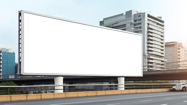 Makieta reklamowa pustego billboardu z miejscem na kopię dla treści tekstowej tablica informacyjna publiczna billboard pusty na plakat reklamowy na zewnątrz