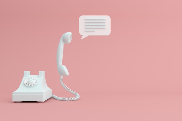 Makieta telefon i dymek.