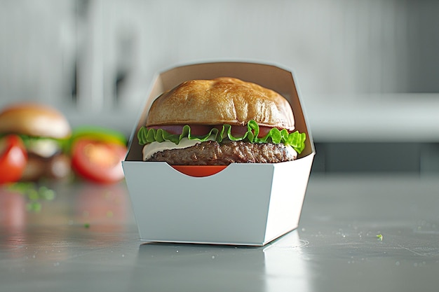 Makietka pudełka na hamburgery