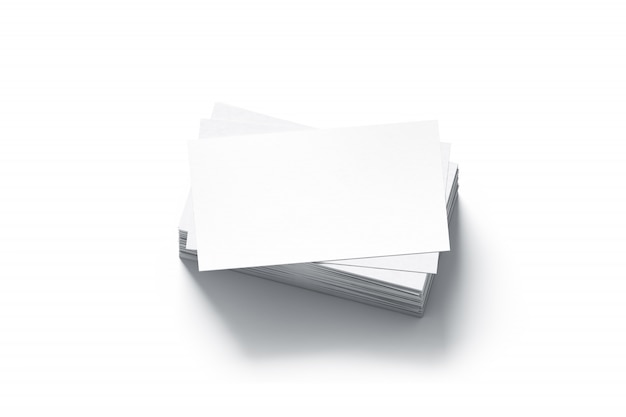 Zdjęcie makiety stosu puste białe wizytówki