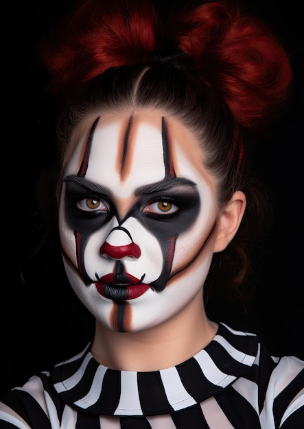 Zdjęcie makijaż na halloween i gotycka sesja zdjęciowa