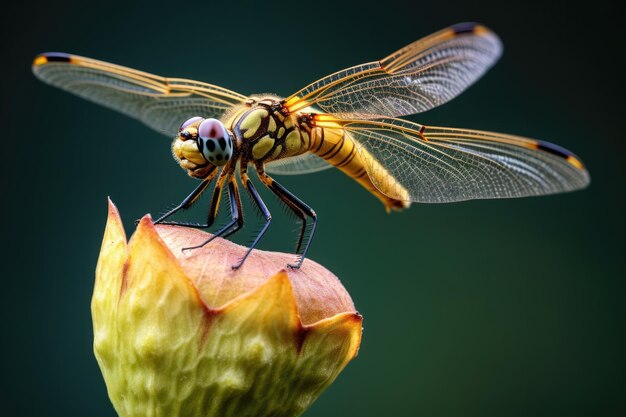 Makro dzikie zwierzęta przybliżone dzikie życie zielona smoka piękno robak roślina letni owad natura