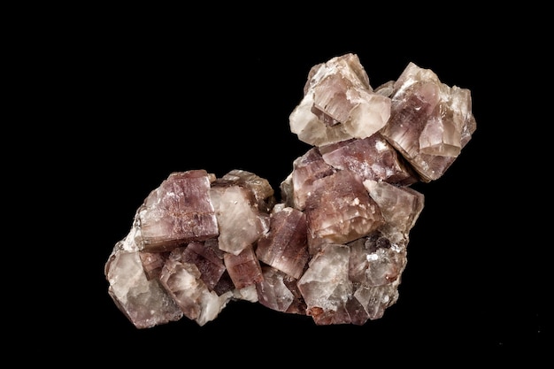 Makro kamień mineralny Aragonit na czarnym tle