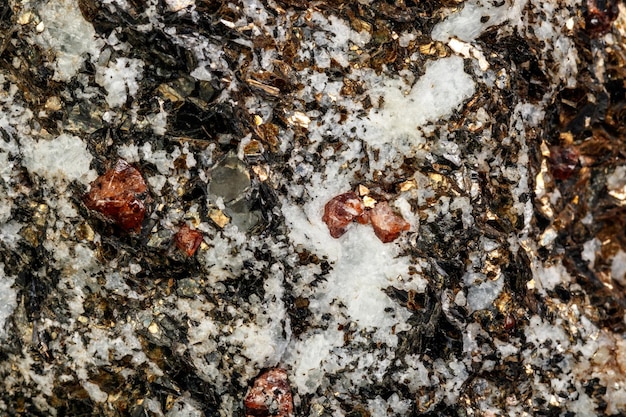 Makro Kamień Mineralny Cyrkon Na Czarnym Tle