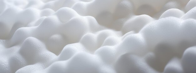 Zdjęcie makro zdjęcie białej tekstury pianki przypominające miękki krajobraz chmur ai generative