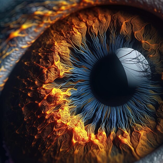 makro zdjęcie ludzkiego oka z bliska