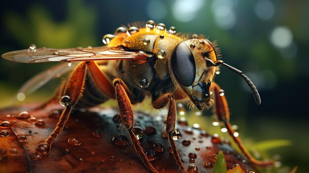 Makrofotografia owadów, fauna, biologia Ai Generative