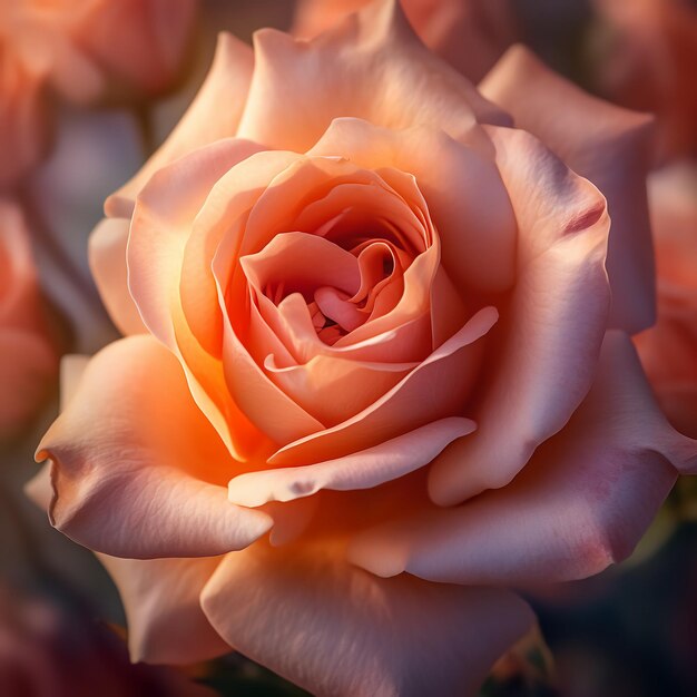 makrofotografia pięknej różowej róży