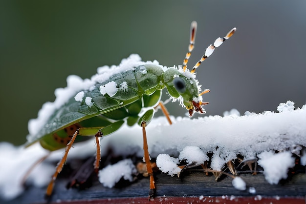 Zdjęcie makrofotografia przyrody zimą