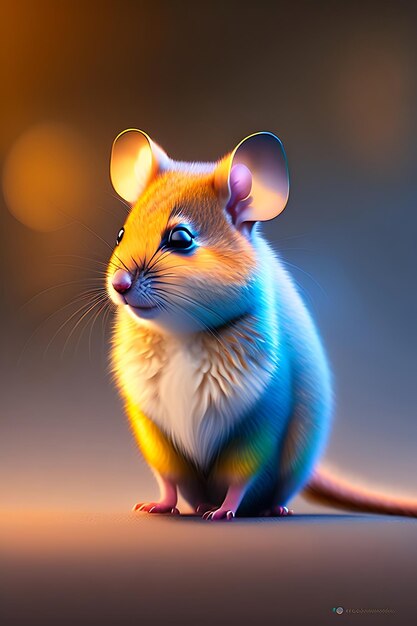 Zdjęcie mała i płochliwa mysz