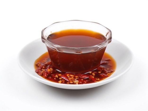 Mała miska sosu z czerwonym chili