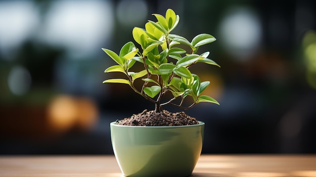 mała roślina doniczkowa symbolizująca wzrost i rozwój