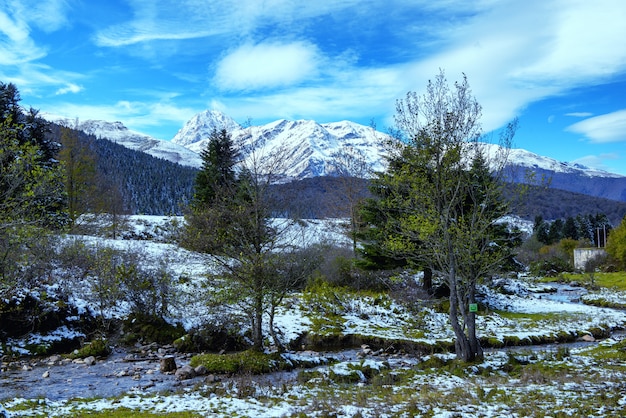 Mała Rzeka W Górach Pirenejów Z Pic Du Midi De Bigorre