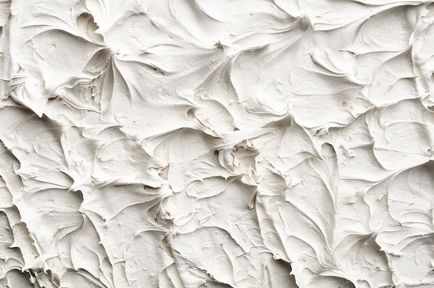 Zdjęcie malarstwo abstrakcyjne biało -szare. tekstura tynku szpachlowego