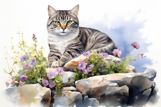 malarstwo dekoracyjne miłośnika kotów