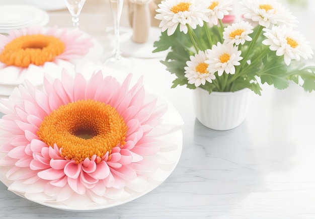 Małe gałązki kwiatów i pąkówminimalistyczny projektużyj różowego,zielonego i białego dla kwiatówwysokiej jakości