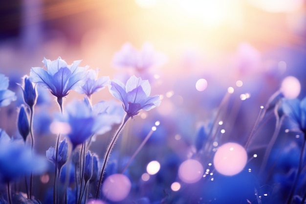 Zdjęcie małe niebieskie kwiaty z bliska