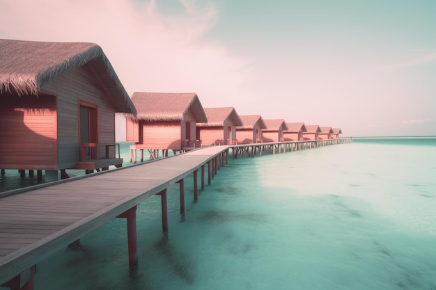 Malediwy podróże Wakacje letnie tropikalne Generowanie Ai
