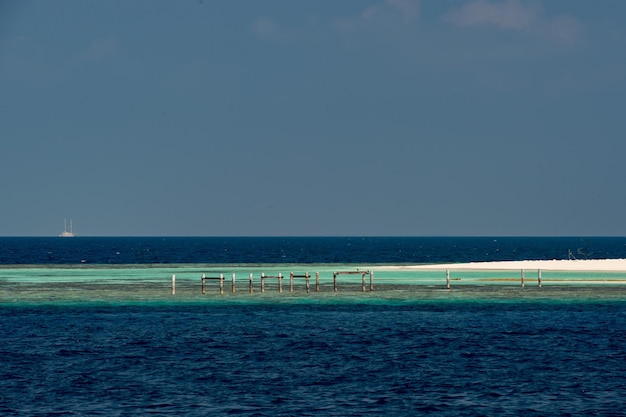 Malediwy tropikalny rajski krajobraz plażowy