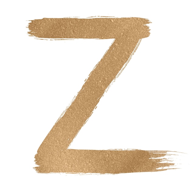 Malowana złota litera z png