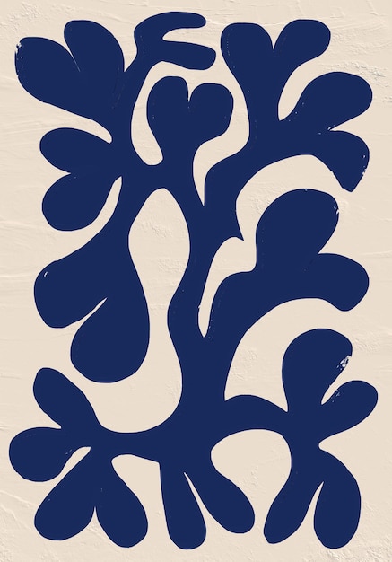 Malowane kształty botaniczne Matisse Style Coral Nature Art Farba do druku na płótnie