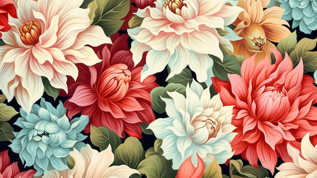 Malowanie kwiatami koncepcja botaniczna kartkę z życzeniami kwiatowy nadruk do druku