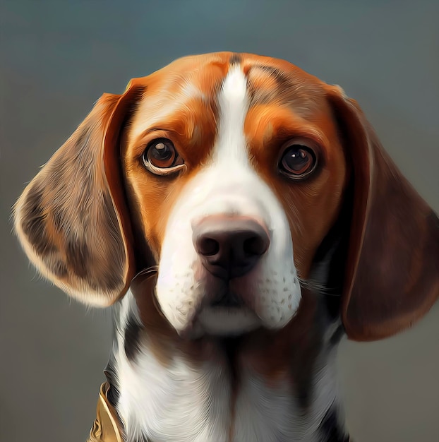 Malowany Portret Psa Rasy Beagle